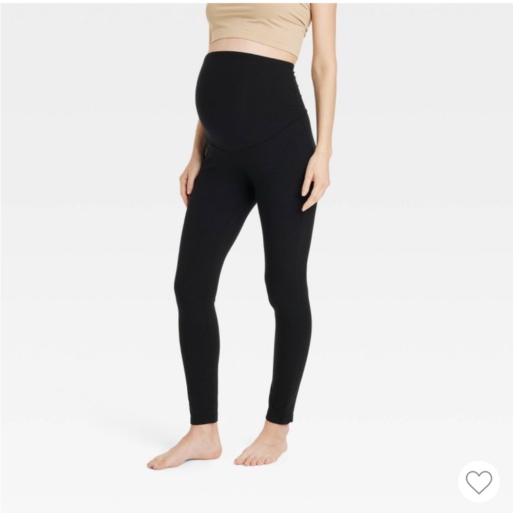 Isabel Maternity Over-the-belly Black Maternity Leggings